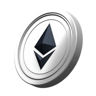 Moneda Ethereum ETH como elemento visual decorativo en un registro cripto